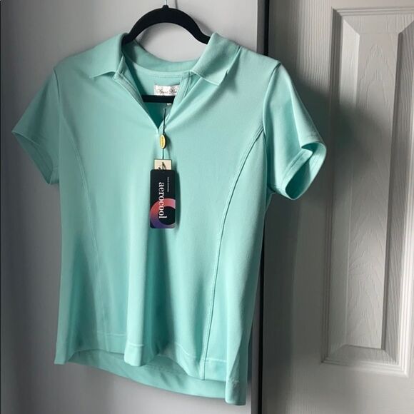 New Sport Haley Seafoam Aerocool Polo - M - Picture 1 of 12